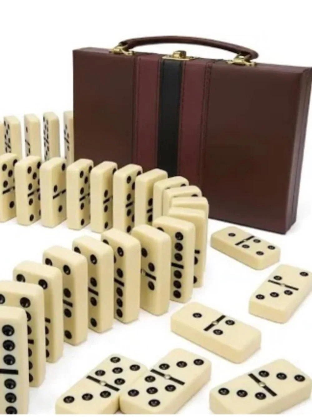 Vintage Dominoes Double Six~Set of 28 Attache Case Set.